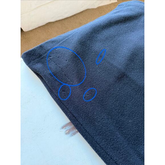 Eileen Fisher Navy Blue Minimal Wool Long Coat Duster Oversized Small - Picture 15 of 16